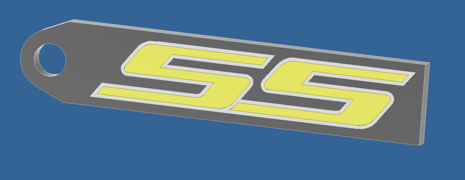 Miniatura 3 do modelo 3D Chevy SS keychain