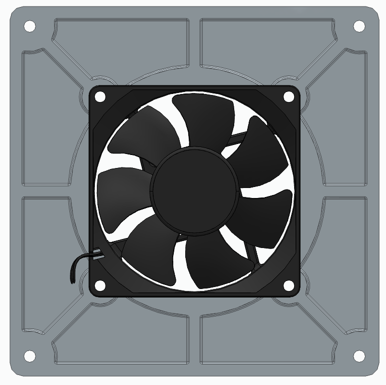 80mm Fan Center Adapter (Thin Edge) to 140mm Case