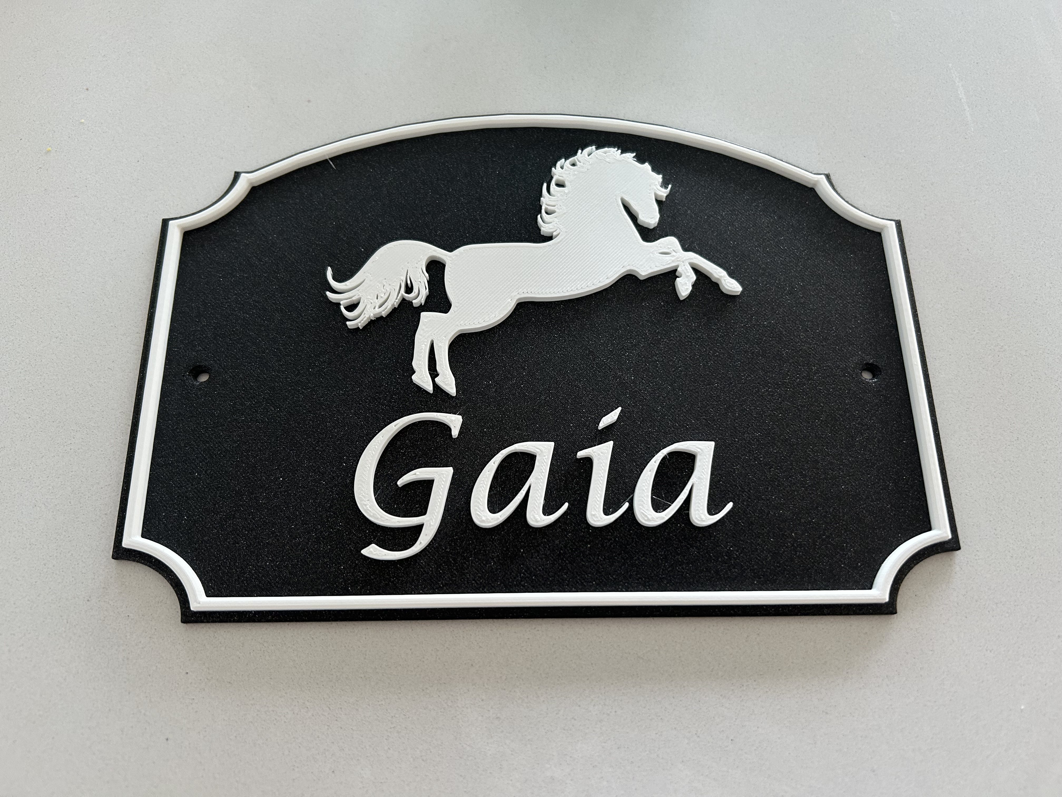 Horse name plate