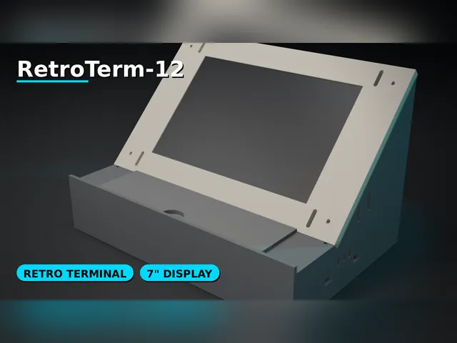 RetroTerm-12 — Framework Laptop 12 Mainboard Retro Terminal Enclosure (7-inch Display)