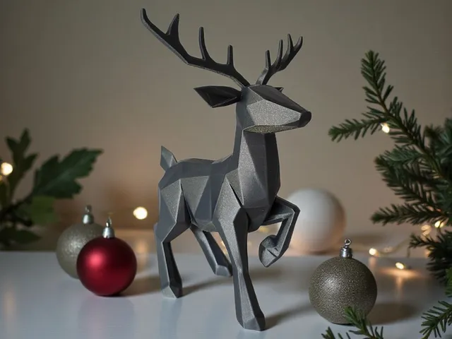 Minimalist (Christmas) low poly reindeer