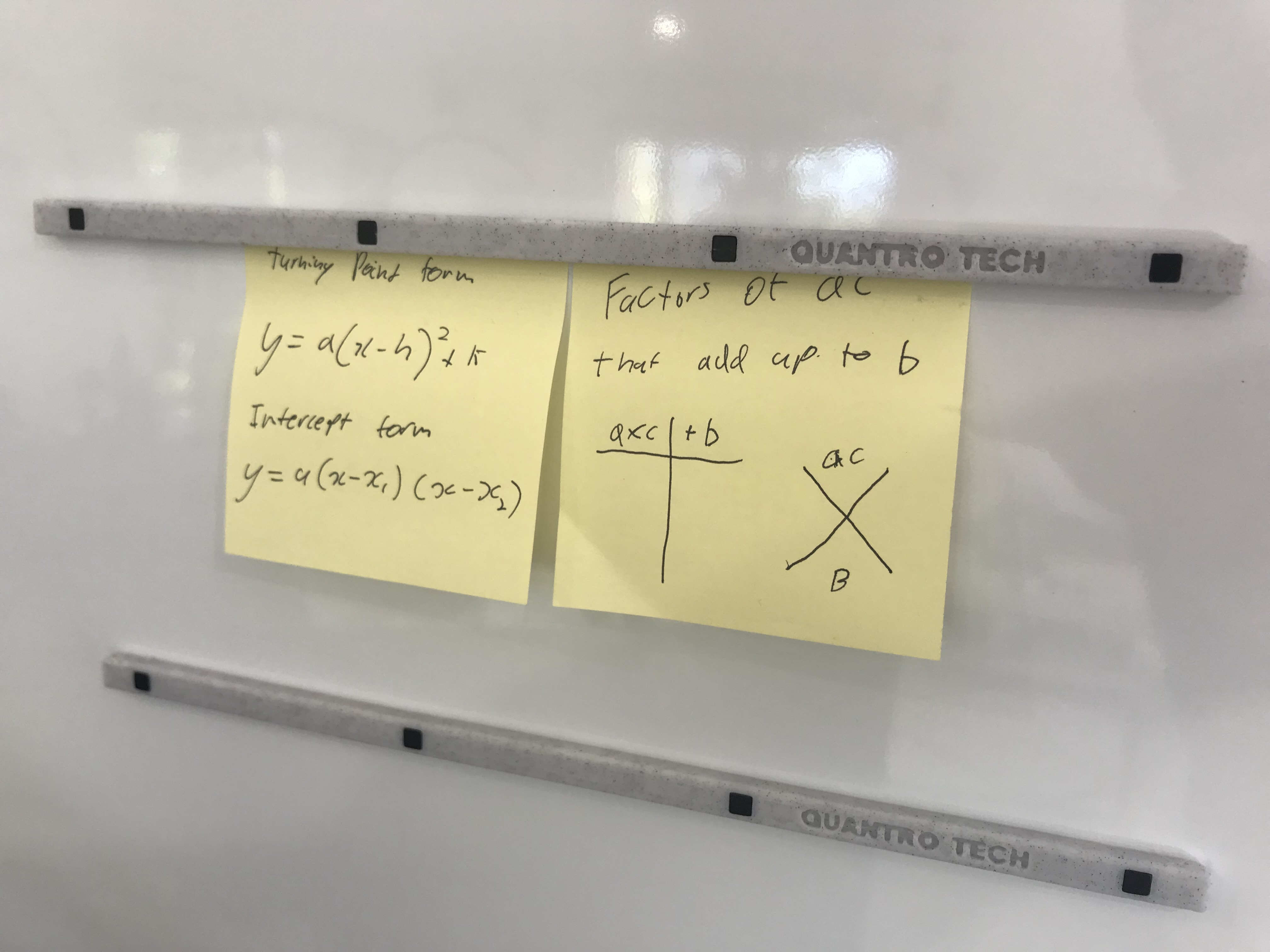 Magnetic whiteboard sticky note holder