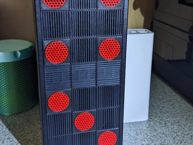 Framework Desktop Tile with Circular Pattern vents.
