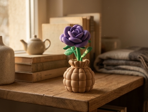 Balloon Flower Rose Bouquet Sculpture