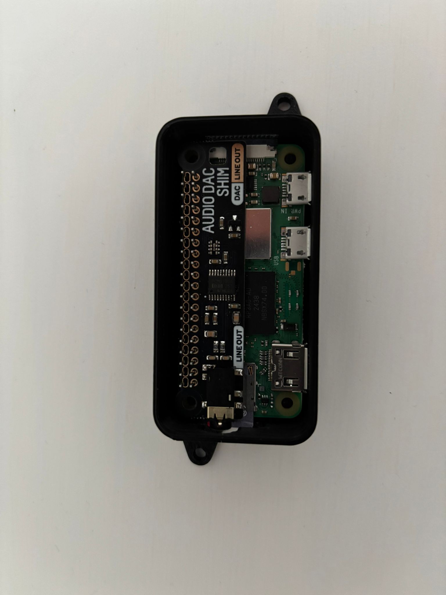 Raspberry pi zero 2w case for Pimoroni Audio DAC Shim