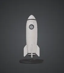 Retro Rocket Ship – Vintage Spacecraft Statue