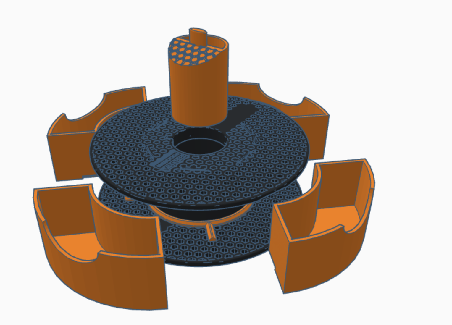 Miniatura 5 do modelo 3D Rotating stackable Prusament spool storage drawers