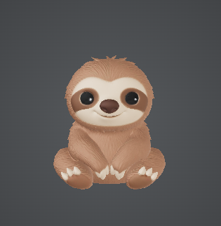 Cute Baby Sloth – Cartoon Sloth Figurine