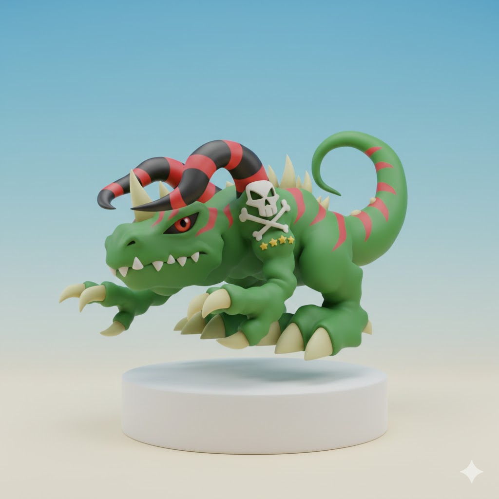 Tuskmon Digimon Creature Model