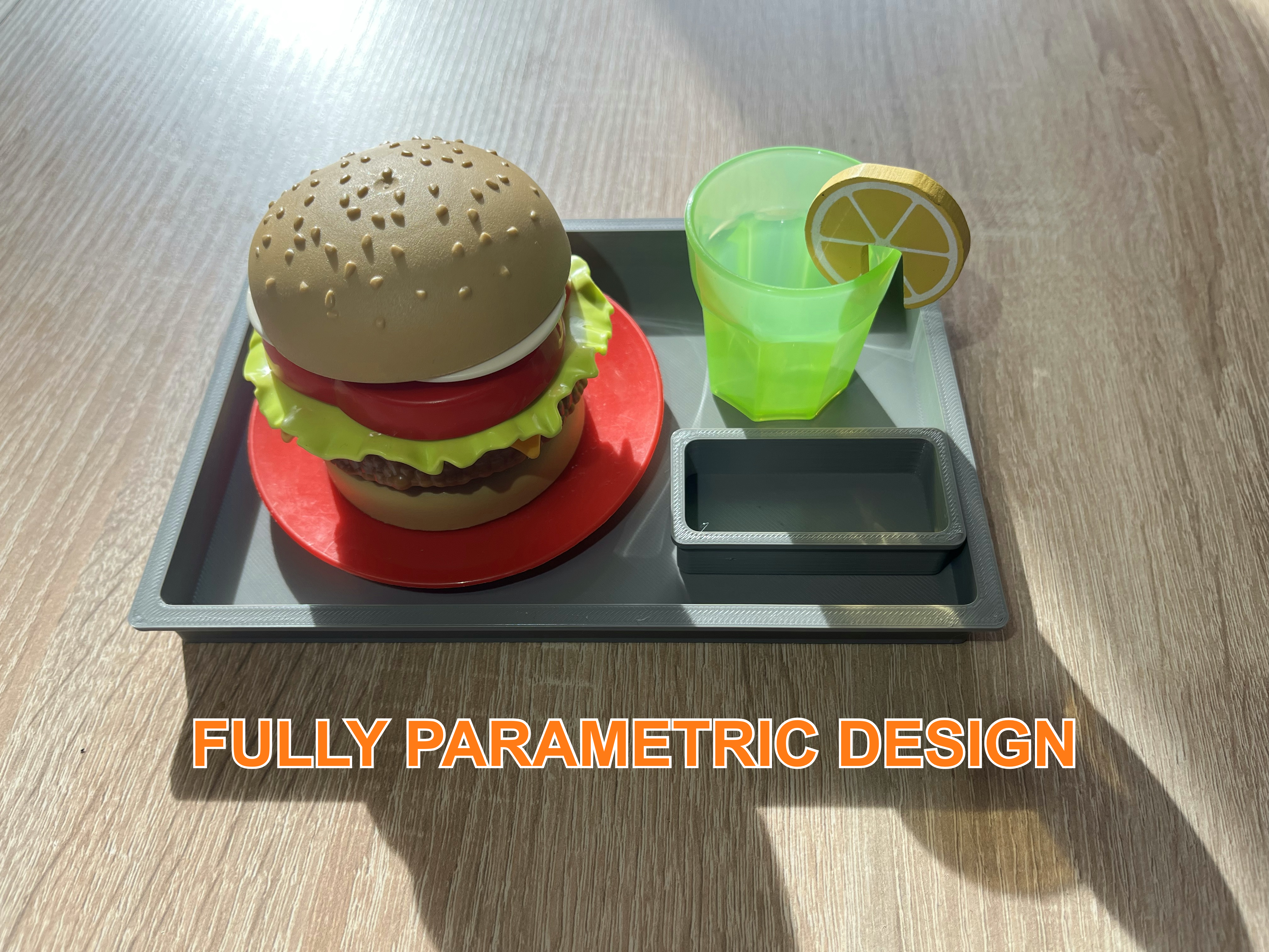 Parametric baking tray, tray, or container