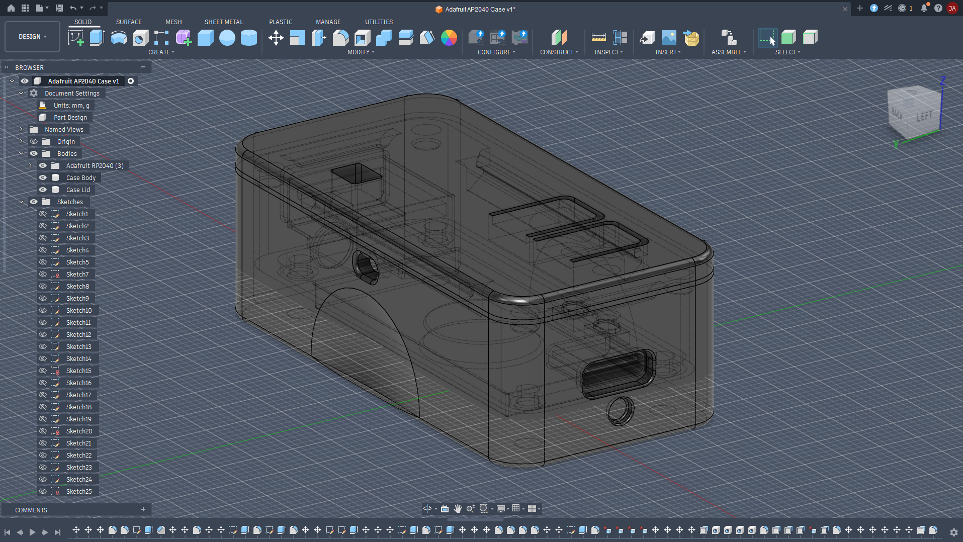 Adafruit RP2040 Feather Minimal Case (HID Remapper)