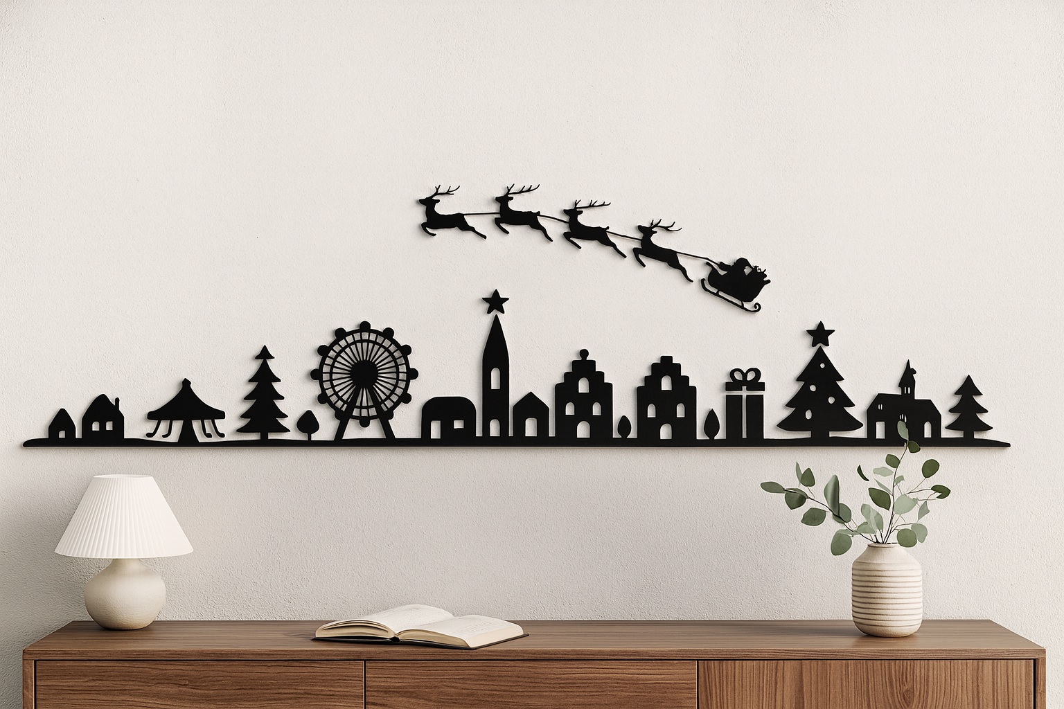 Christmas Skyline – Festive Wall Art Decoration