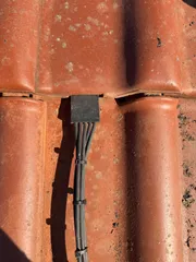 5 x 6mm² PV cable entry, roof entry, tiled roof, solar