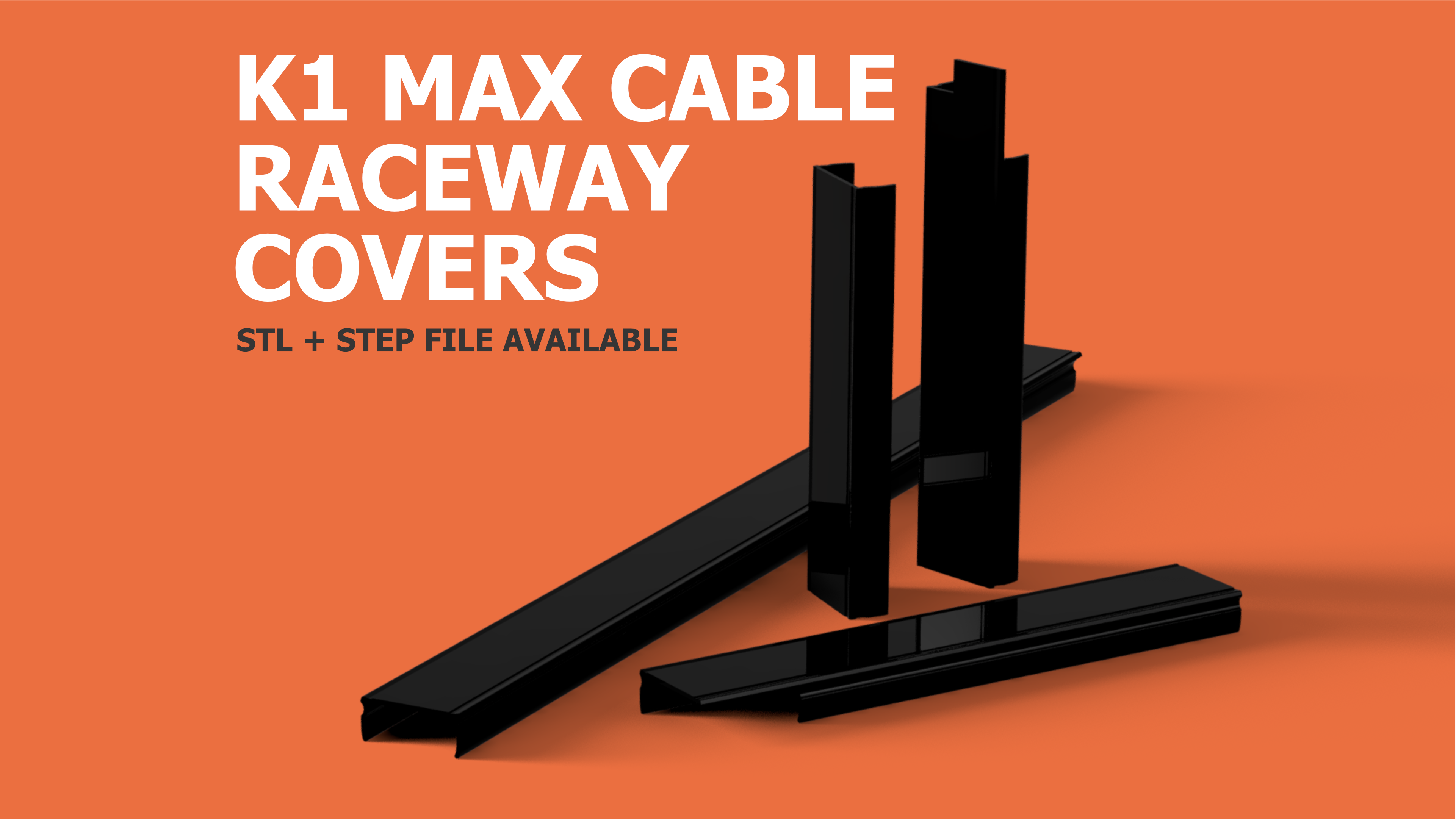Creality K1 MAX Cable Raceway Covers CAD von Henlor Kostenloses STL