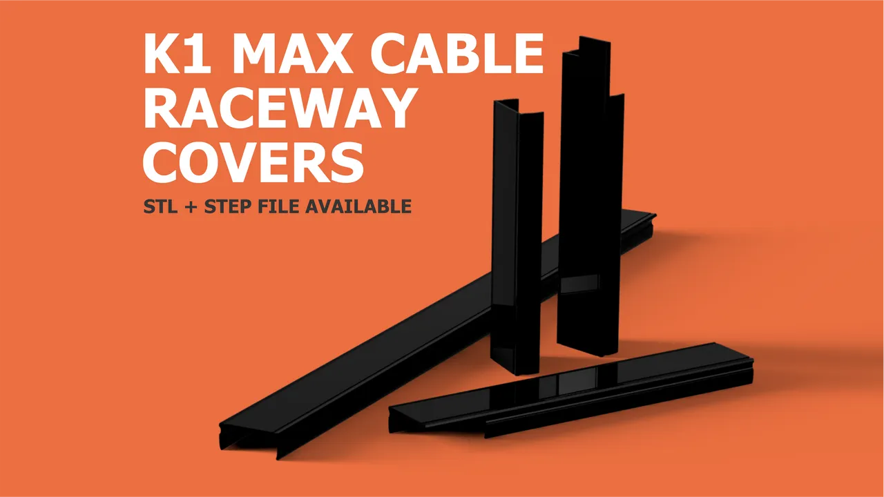 Creality K1 MAX Cable Raceway Covers CAD by Henlor, Download free STL  model