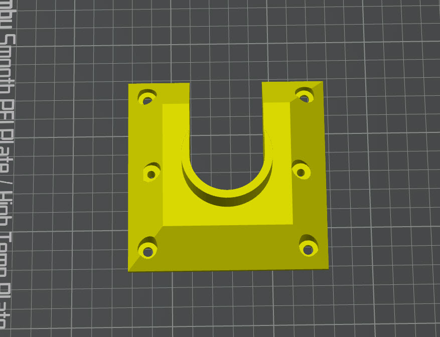 Extra mounting hole for 35mm Clothes Rod Bracket
