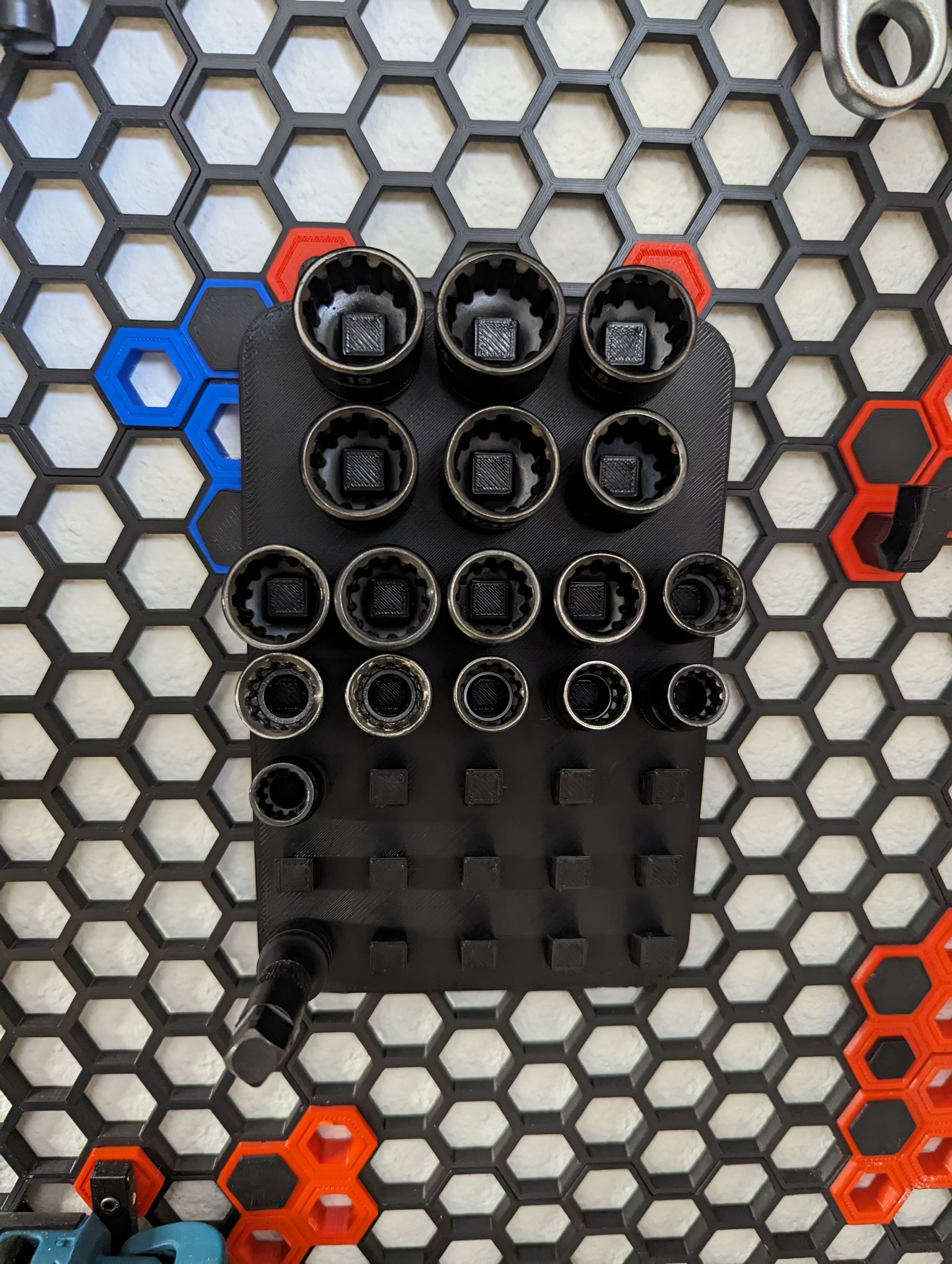 Honeycomb Wall 3/8" Socket Holder