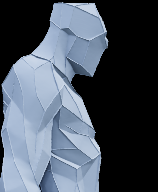 facetted style of a tough guy