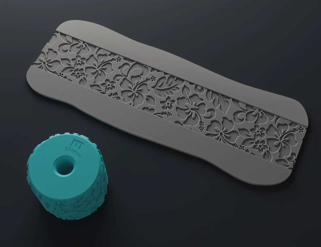 STL file Roses Flowers Texture Roller for Clay 💐・3D printable design to  download・Cults