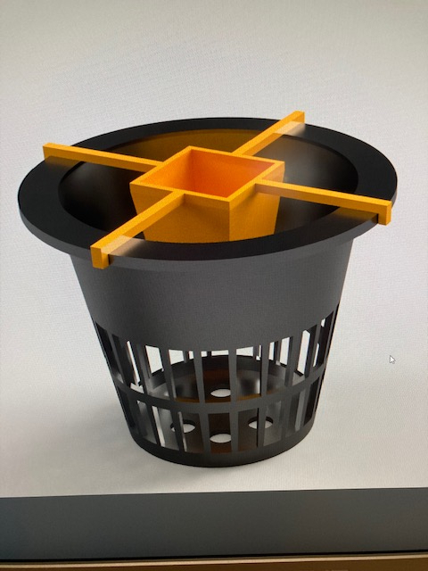 3 Inch Net Cup with 1 Inch Rockwool Holder