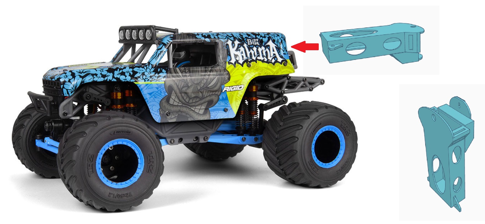 HPI Racing Mini King Flux Ford Bronco Big Kahuna 4400 Truck - LARGER BATTERY COMPARTMENT