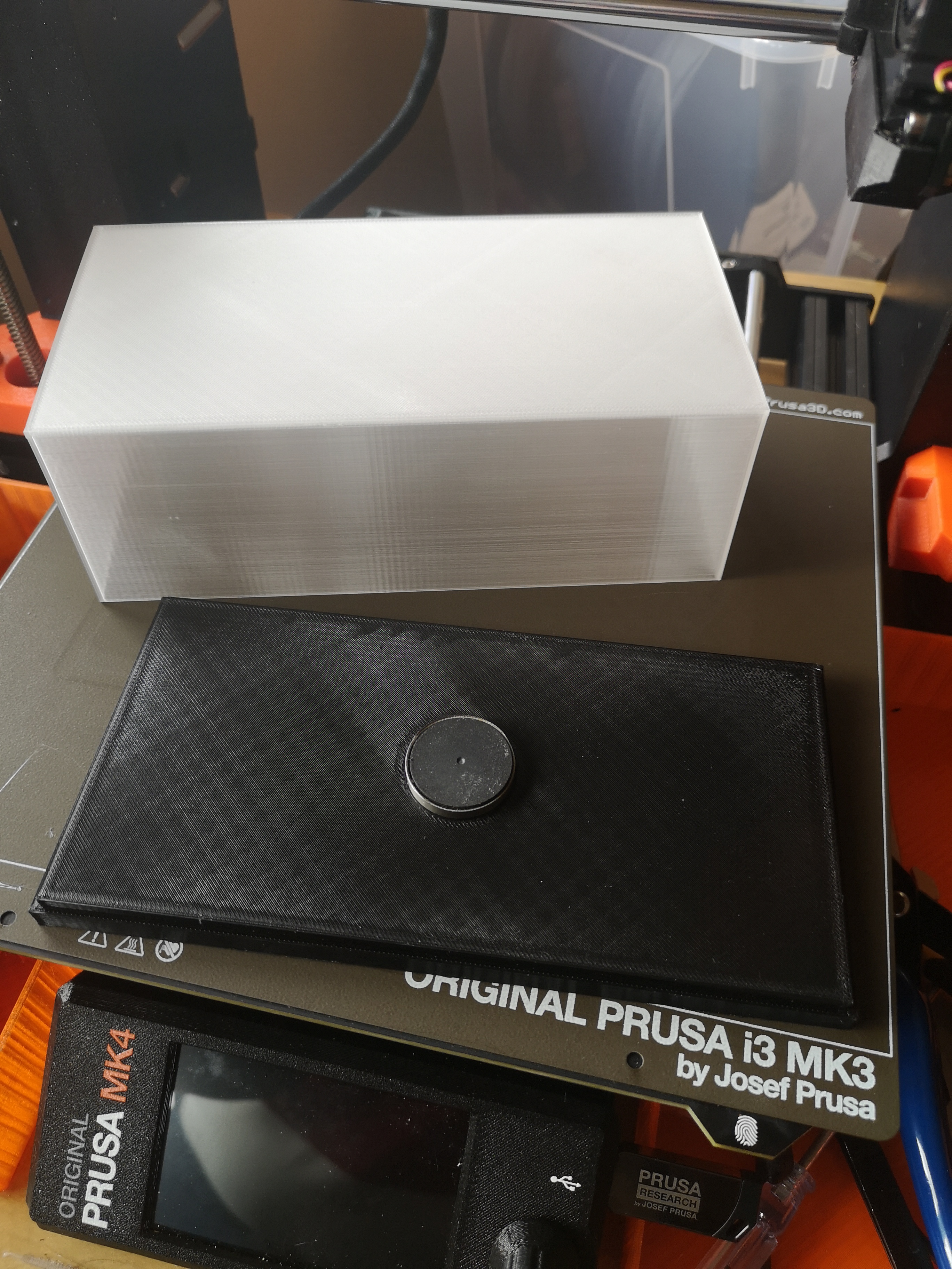 car storage box with magnet location