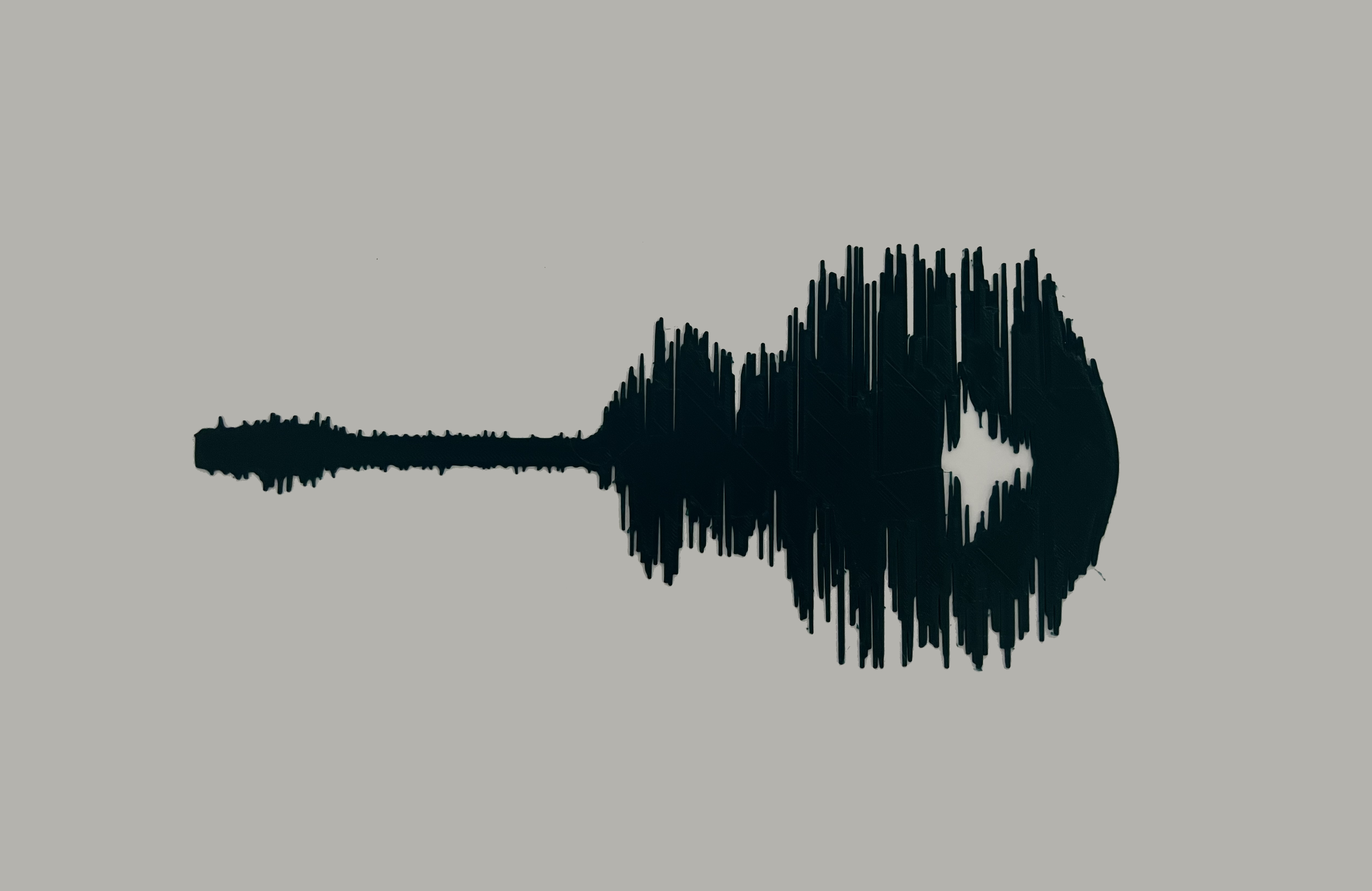 Sound Wave Guitar Wall Art V2 (With Hole)