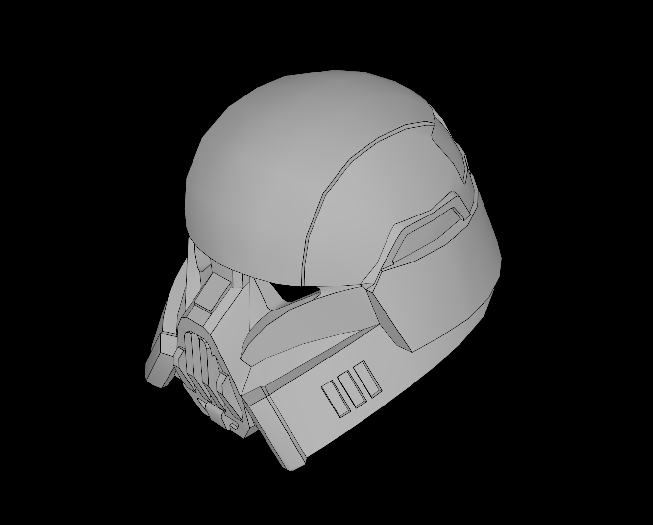 Lego Compatible (79230.dat) Minifig Helmet SW Dark Trooper