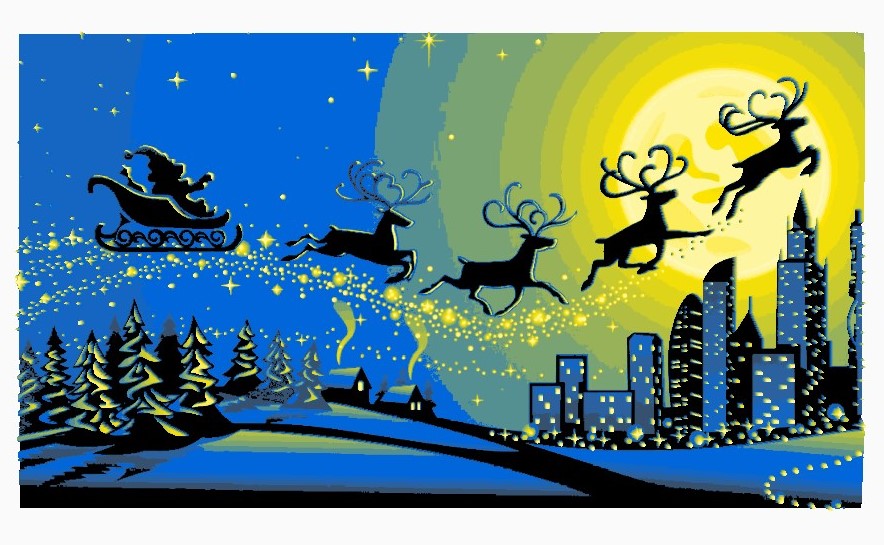 Santa Claus and Reindeer