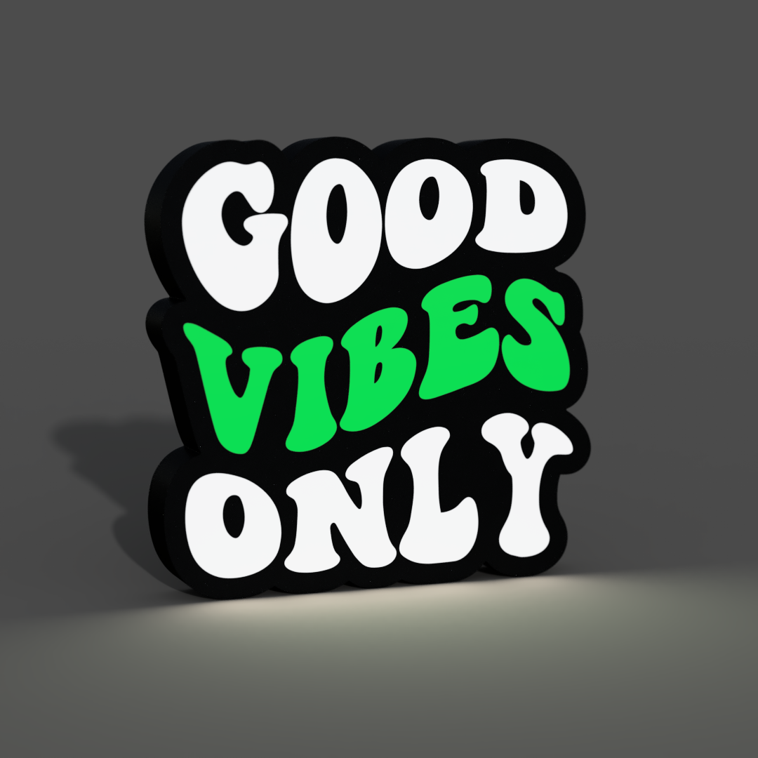Good Vibes Only Lightbox LED lamp