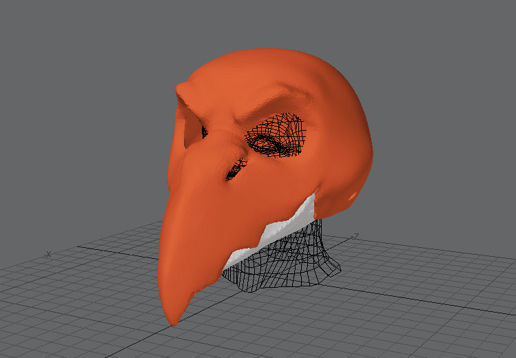 Fursuit-head base - version 83 - fantasy crow
