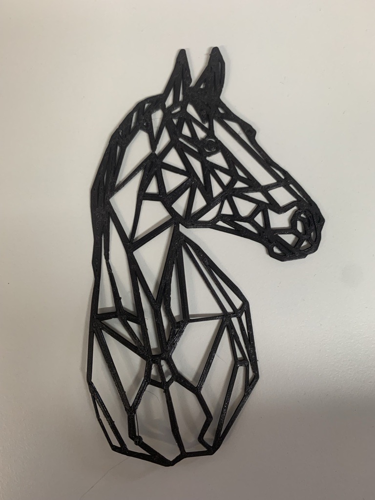 geometrical horse head / Pferdekopf wallart