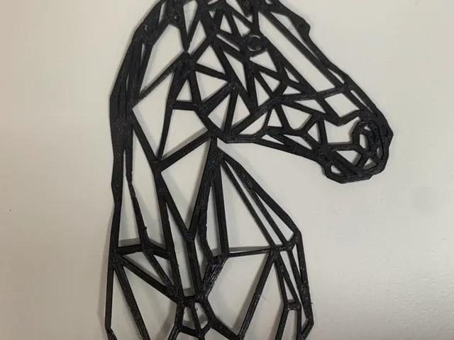 geometrical horse head / Pferdekopf wallart