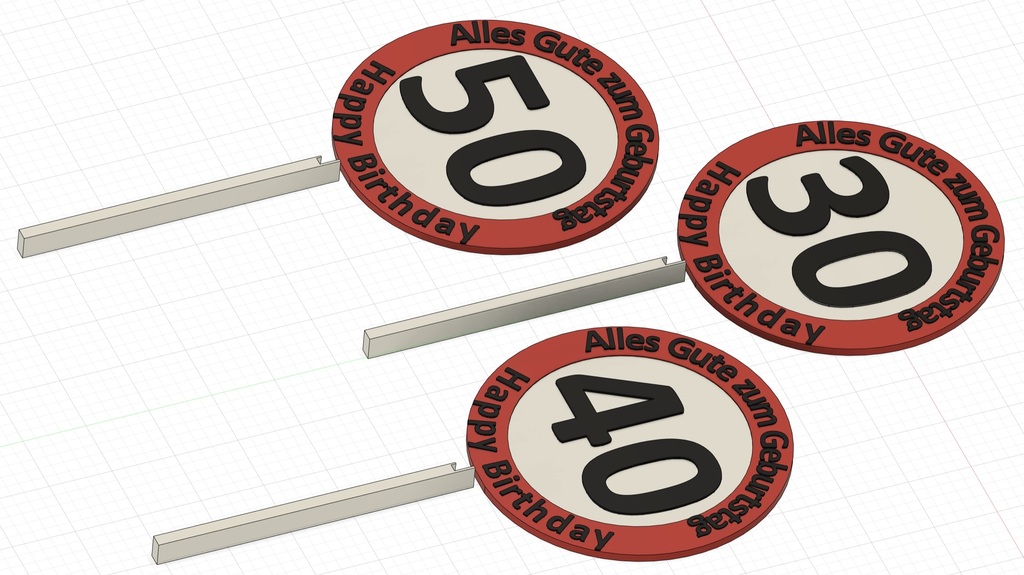 Gift birthday sign with age in years - Geschenk Geburtstags Schild mit Alter in Jahreszahl