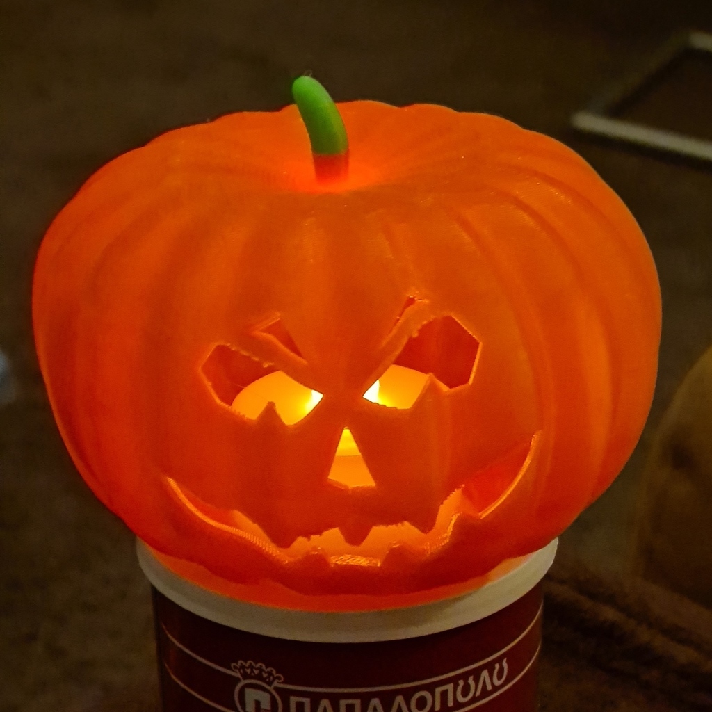 Halloween Pumpkin LED tealight Jack O'Lantern - Kuerbis LED Teelicht Kuerbislaterne
