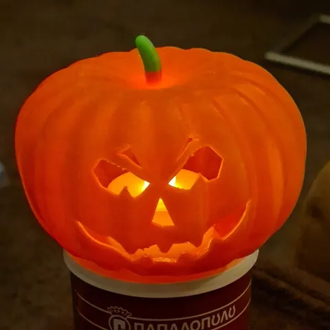 Halloween Pumpkin LED tealight Jack O'Lantern - Kuerbis LED Teelicht Kuerbislaterne