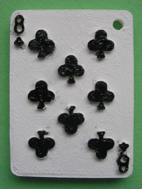 Přívěšek na klíče - karty, kříže (Keychain - cards, clubs)