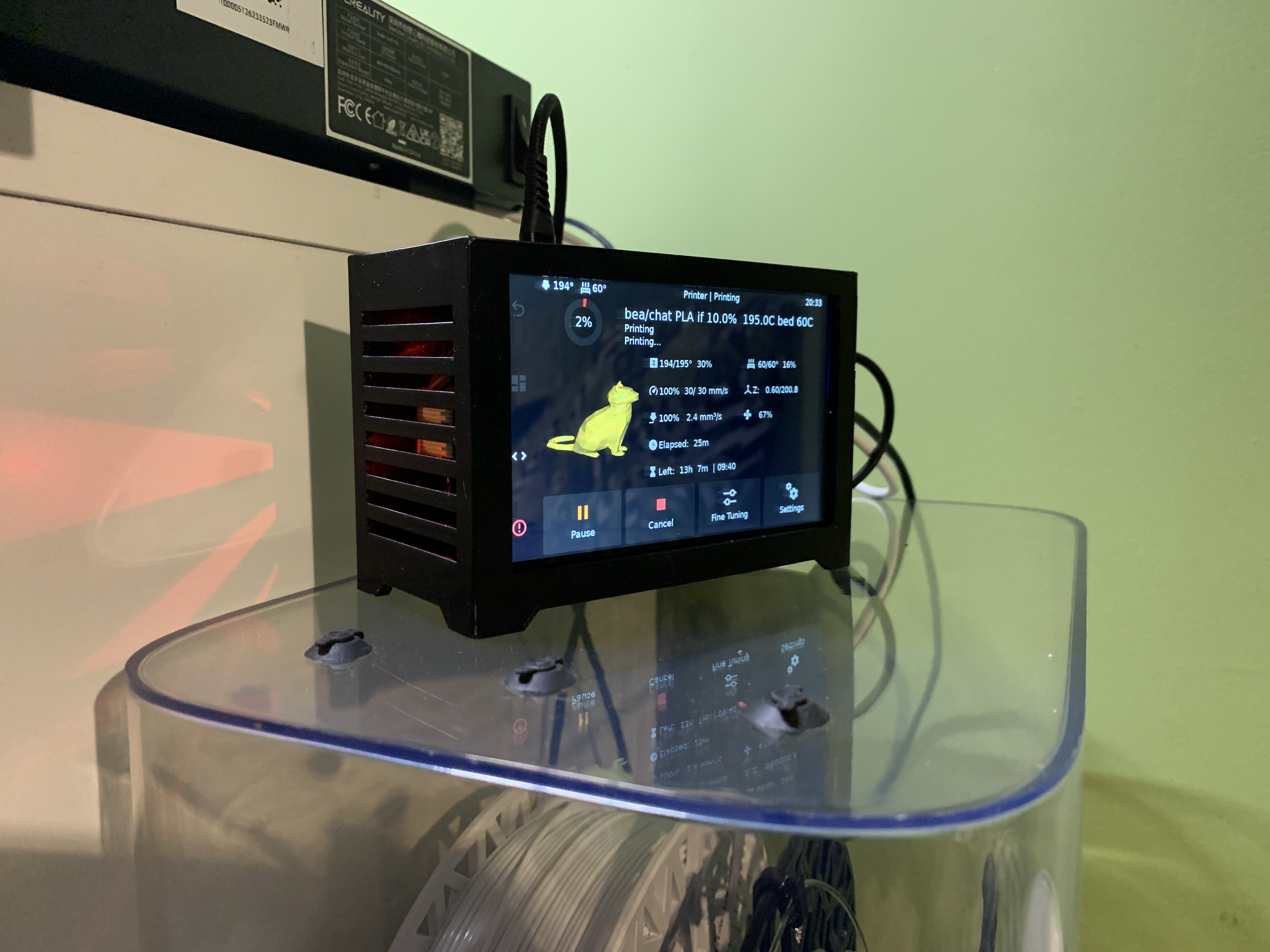 Cathodic TV-style BTT PITFT50 V2.1 + RPI4 case with fan