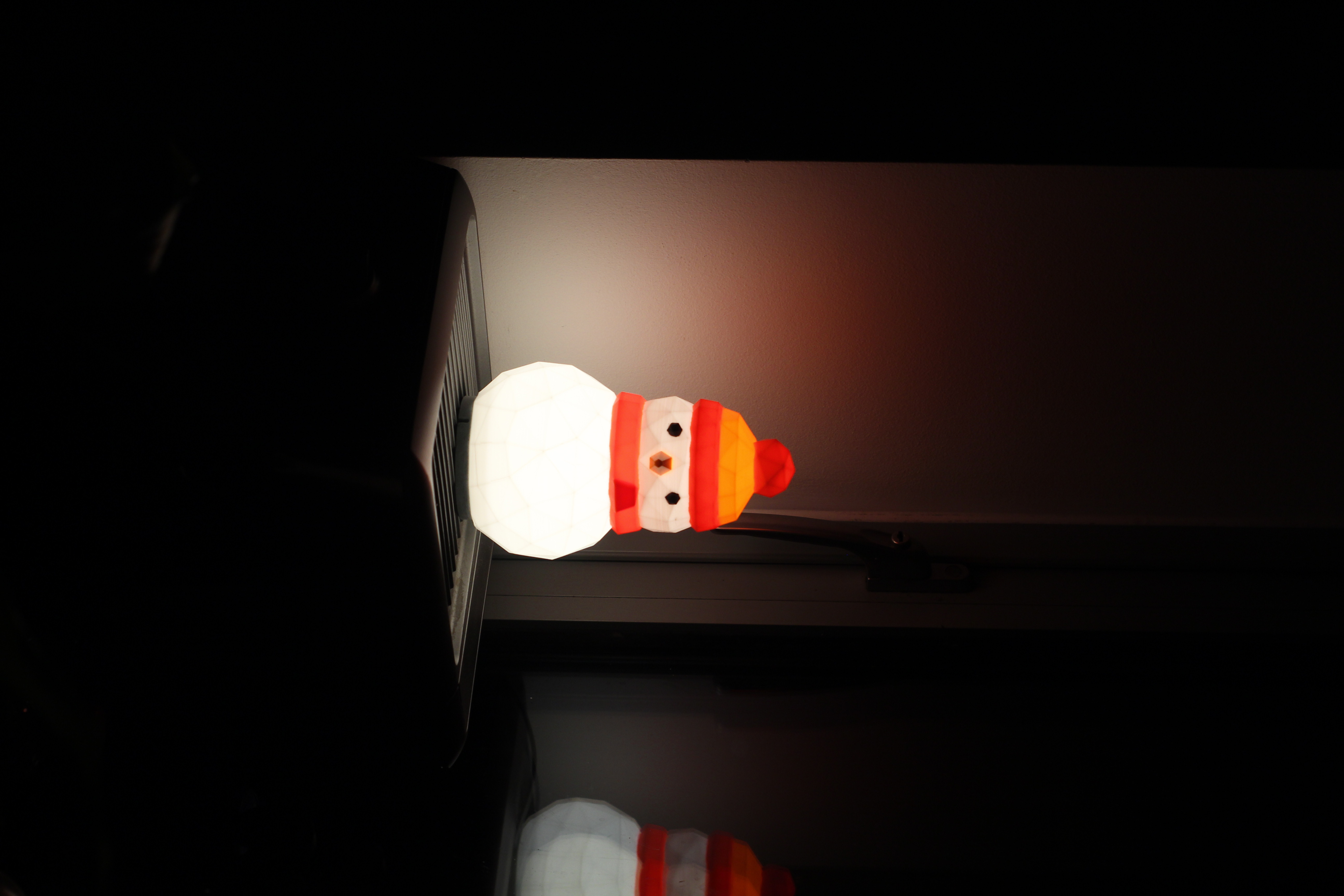 Snowman for led lamp 001 bambu lab kit by crafty sven download free