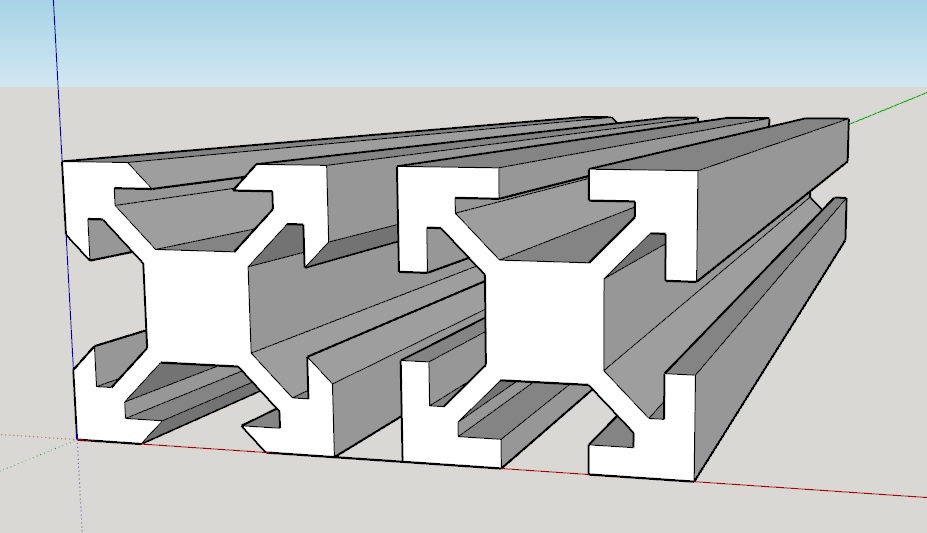 2020 Extrusion (T-slot & V-slot) for modelling