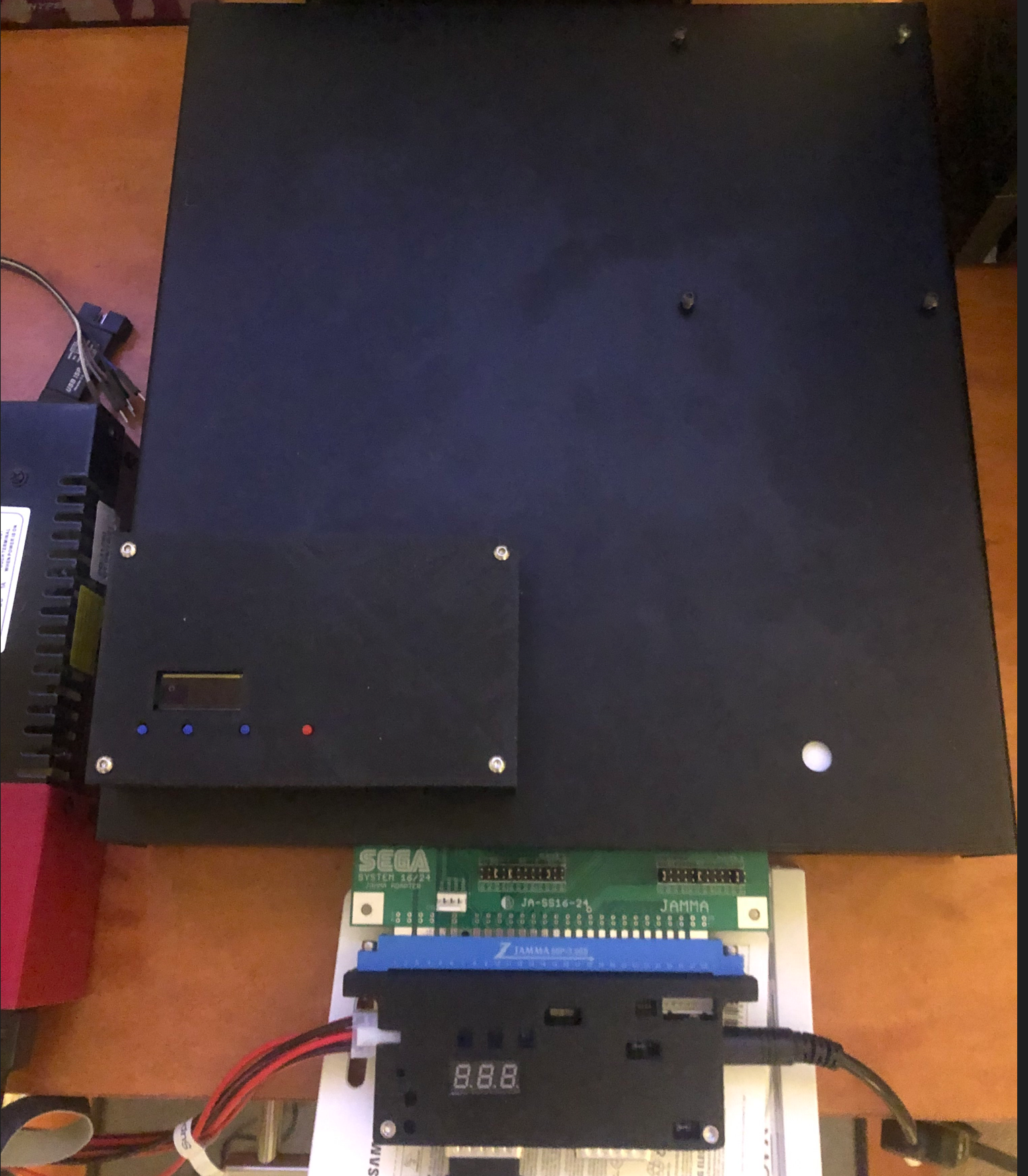 Sega System 16B & Multi-Pi Mount in Jasen's Konami Case