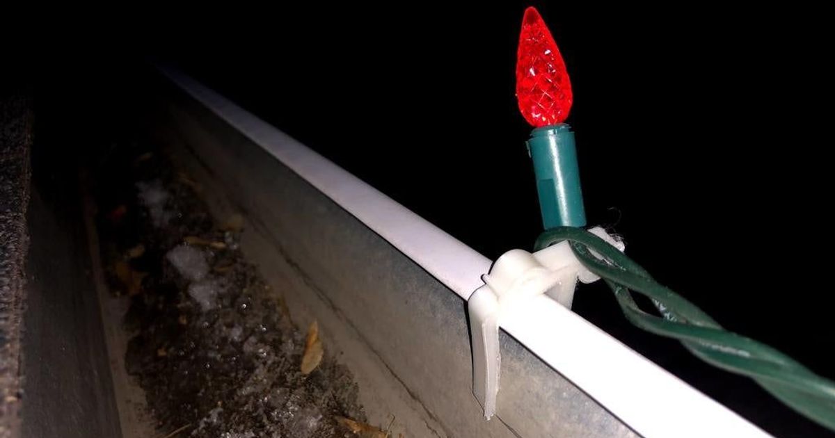 Christmas Light Eavestrough Gutter Clip by smysnk Download free STL