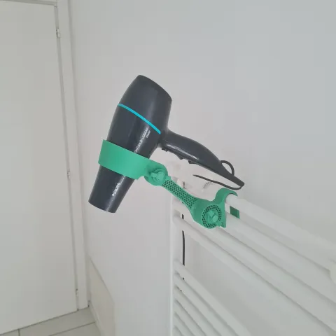 Hairdryer adjustable stand-holder