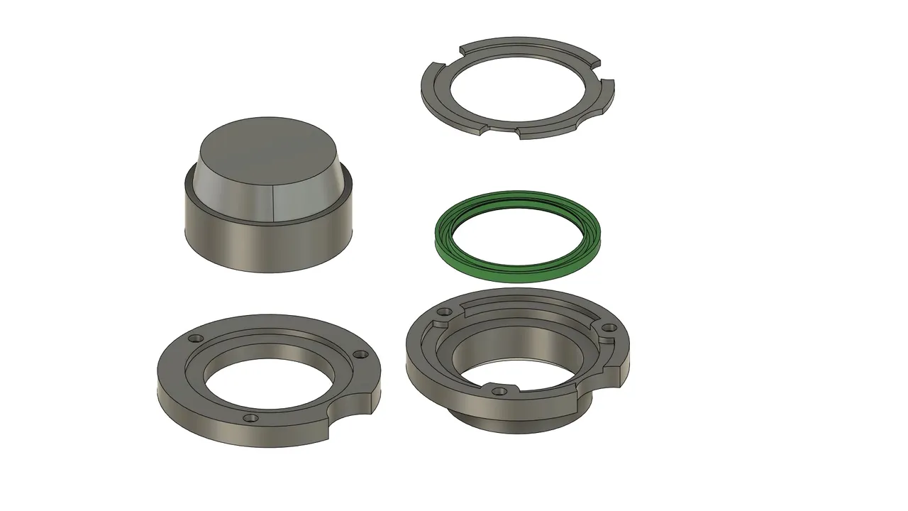 Mini Lathe tapered bearing protection + tools / protezione cuscinetti  conici per mini tornio. by DT07, Download free STL model