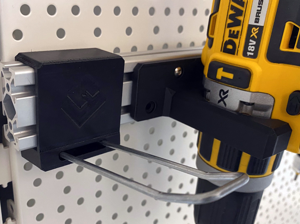MT-SYSTEM Holder for 20x40mm profiles to Tego-System (Tego-Lochwandhalter)
