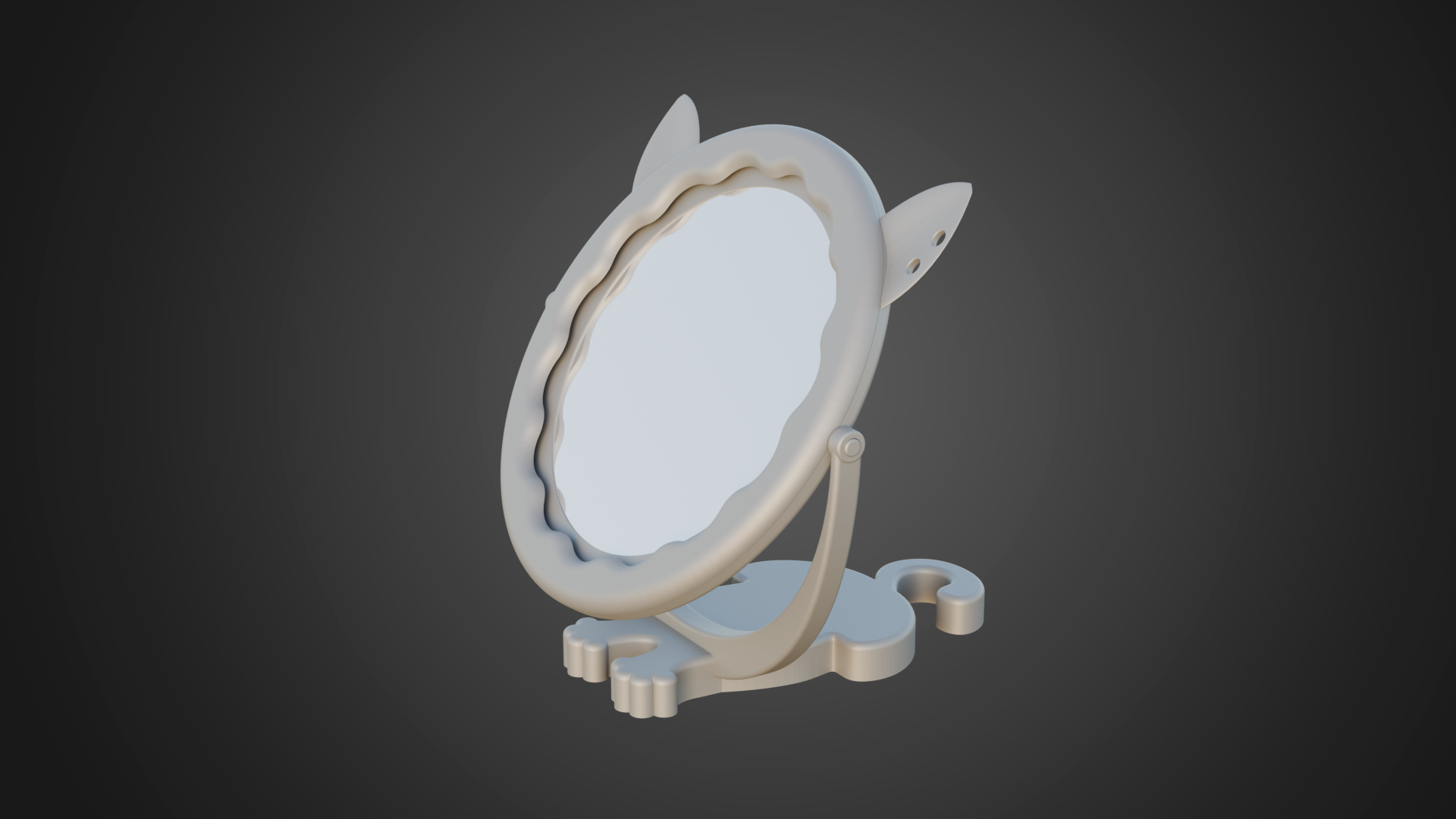 Cat shaped mirror 3D model