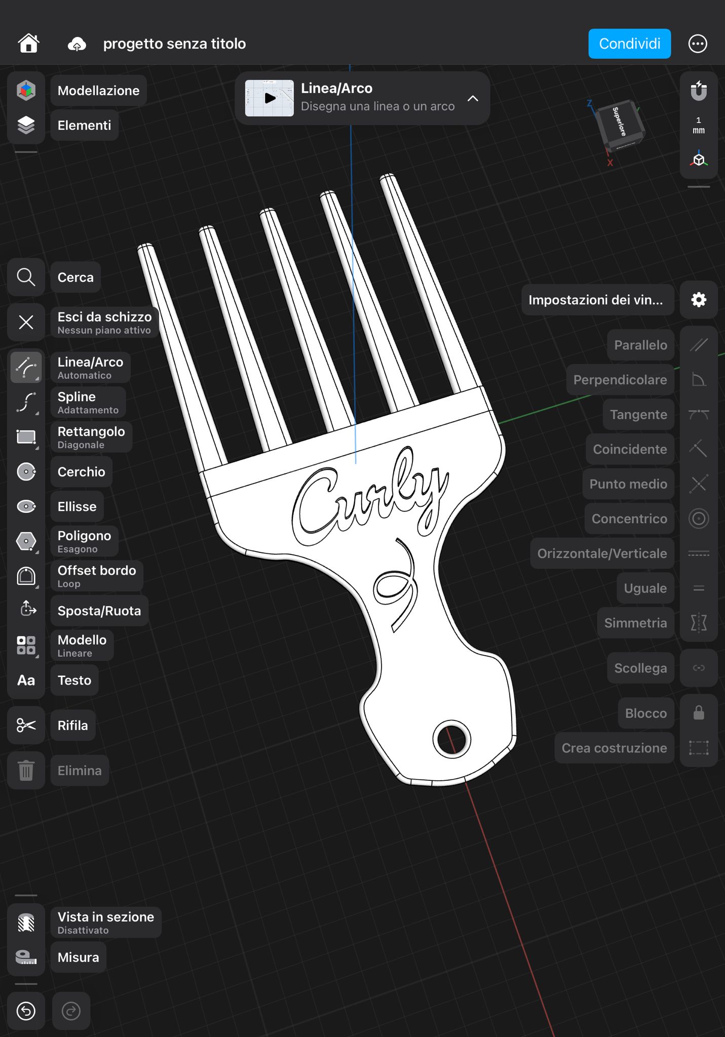 CURLY COMB by rio | Download free STL model | Printables.com