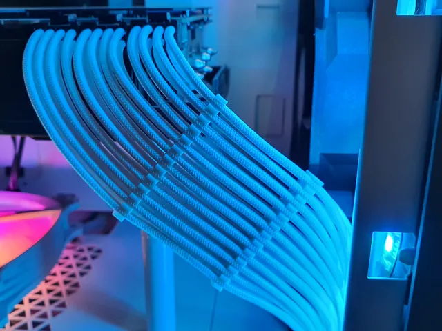 Invisible GPU Cable Comb for braided cable extensions 4X2, 8X2, 12X2 (fits 24pin too)