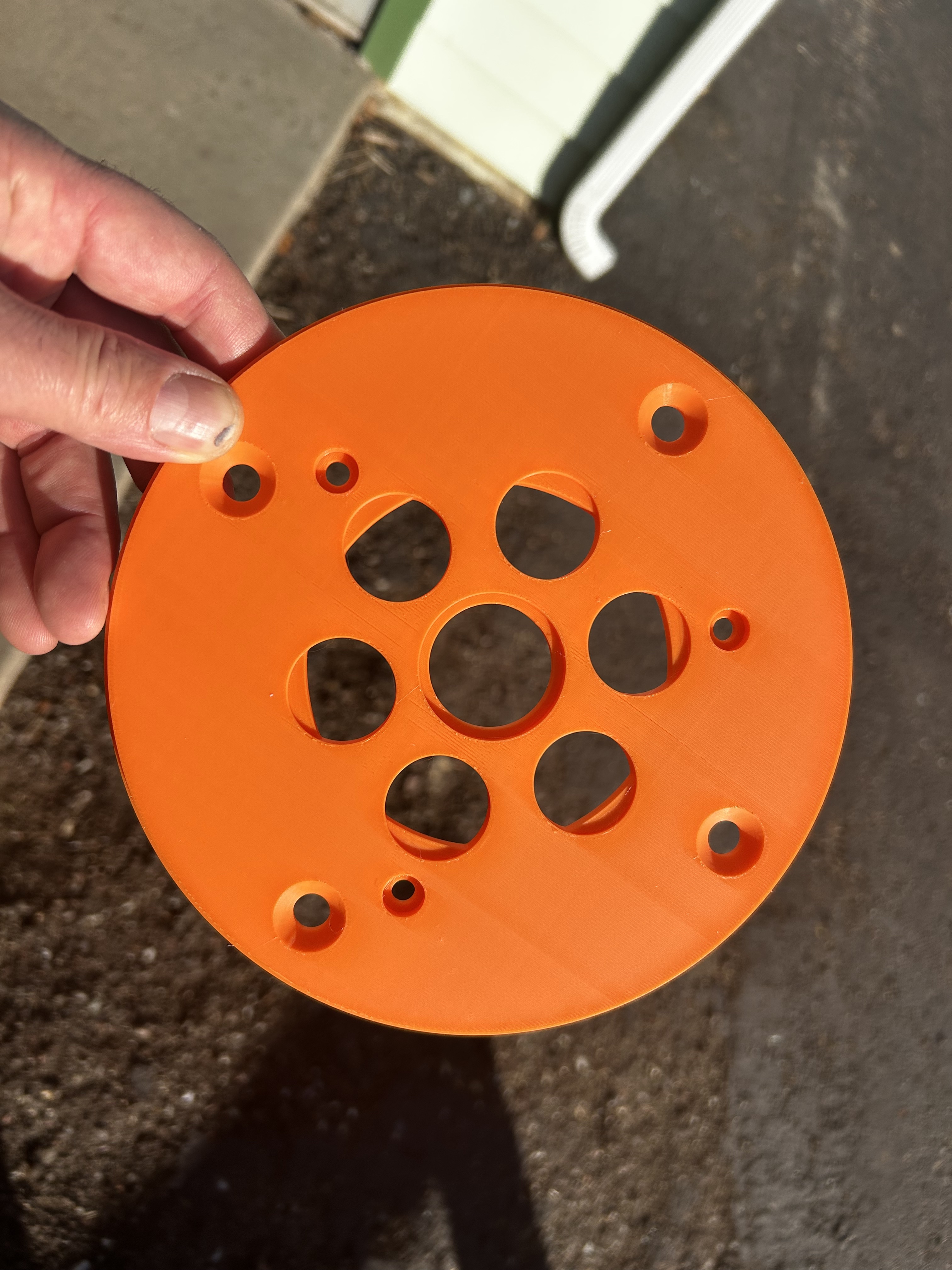 Router Base drilled for Porter Cable 3 1/4 HP