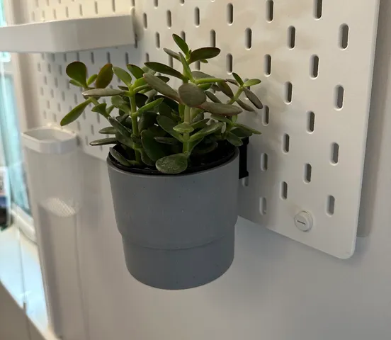 Plant pot holder for IKEA pegboard (SKÅDIS x NYPON)